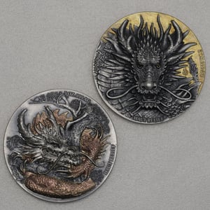Silbermünze 2 x 5oz "Dragon Edition Signatur" 2024 Set – 2-teilig (Elfenbeinküste) - Hauptansicht