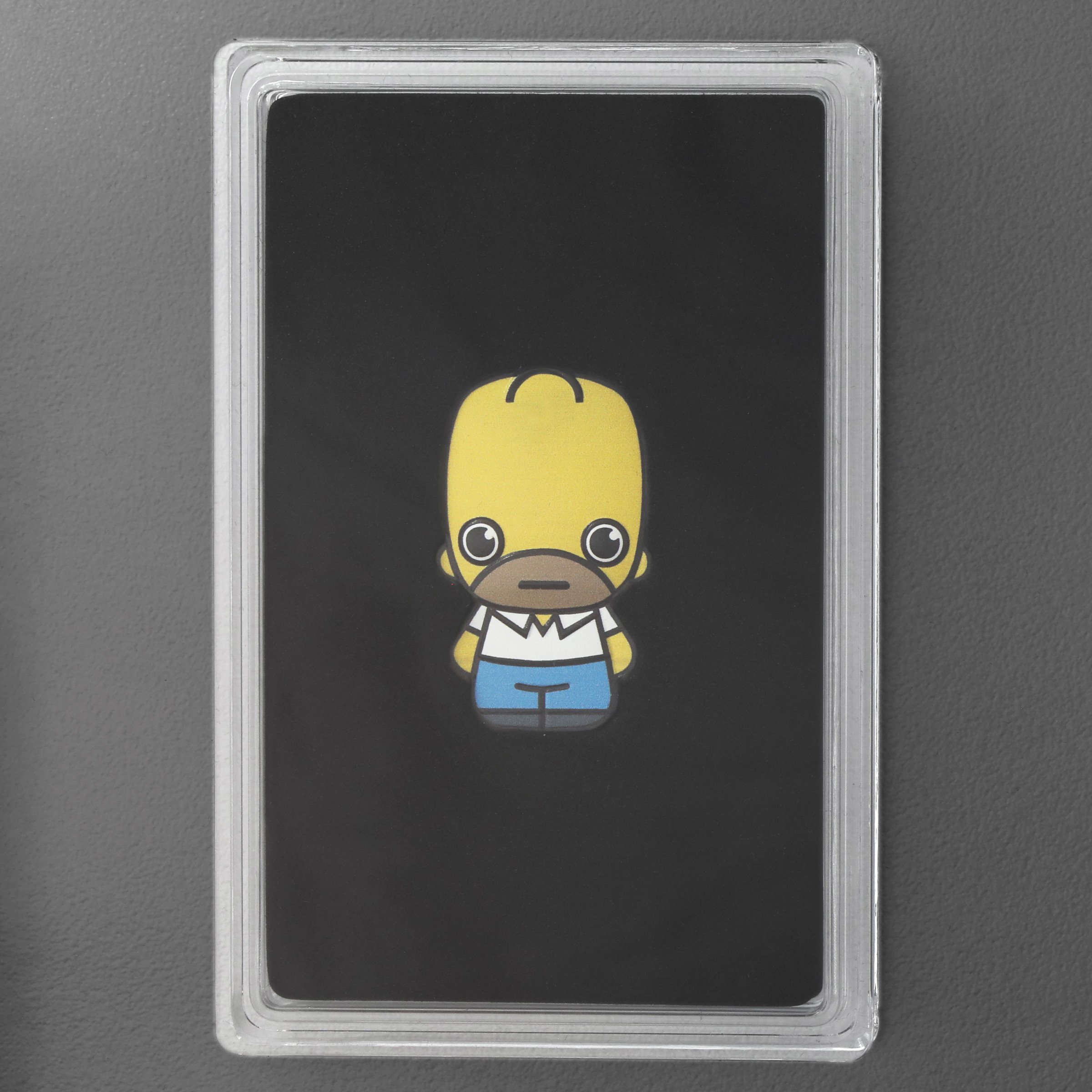 Silbermünze 1oz "Homer Simpson" 2022 (koloriert) Minted Mini – The Simpsons diff. (Tuvalu) - Detailansicht 2
