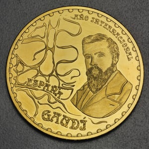 Goldmünze 400 Euro "Antoni Gaudi" 2002 (Spanien) - Miniaturansicht 1