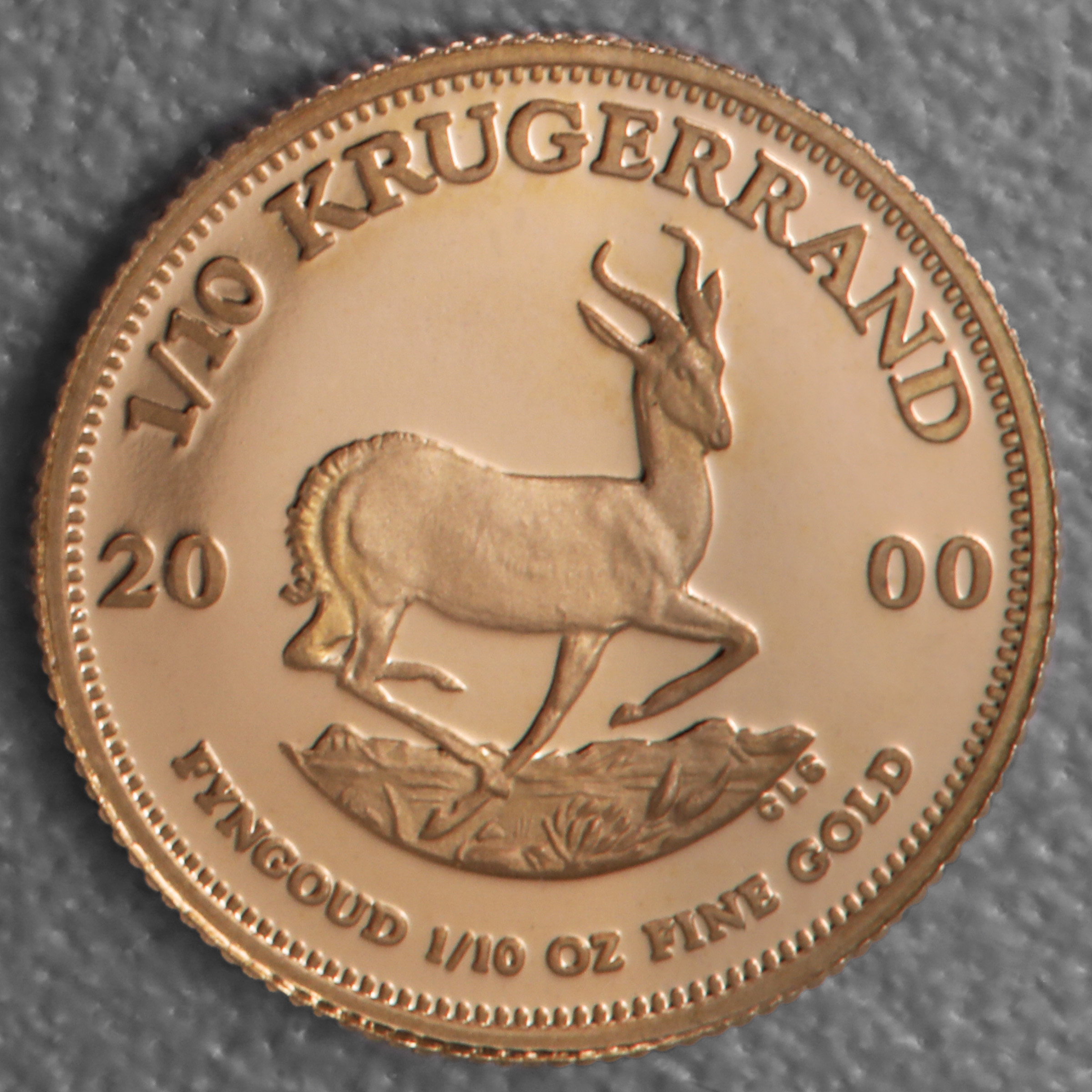 Goldmünze 1/10oz "Krügerrand" 2000 (Südafrika) - Hauptansicht