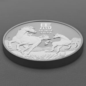 Silbermünze 5oz "Pferd" 2026 Lunar III – Year of the Horse (Australien) - Miniaturansicht 3