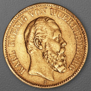 Goldmünze 20 Mark "Karl" 1874-F J.293 (Württemberg) - Hauptansicht