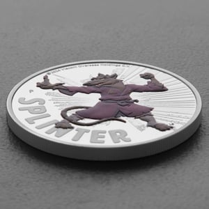 Silbermünze 1oz "Splinter" 2025 (PP/koloriert) Teenage Mutant Ninja Turtles™ (Tuvalu) - Miniaturansicht 3
