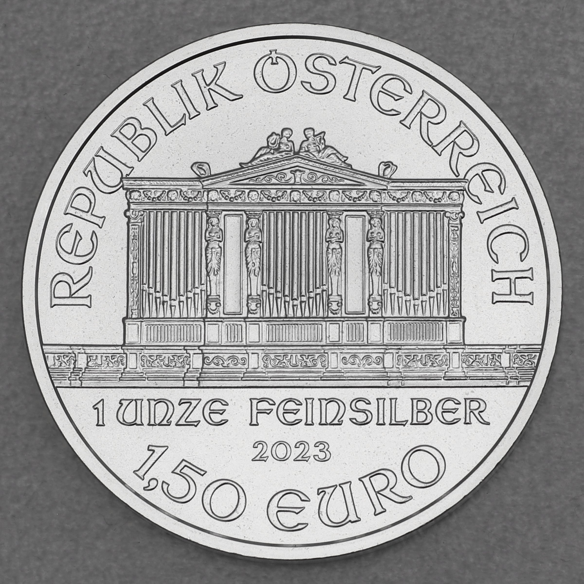 Silbermünze 500 x 1oz "Wiener Philharmoniker" aktueller Jahrgang Box diff. (Österreich) - Detailansicht 2
