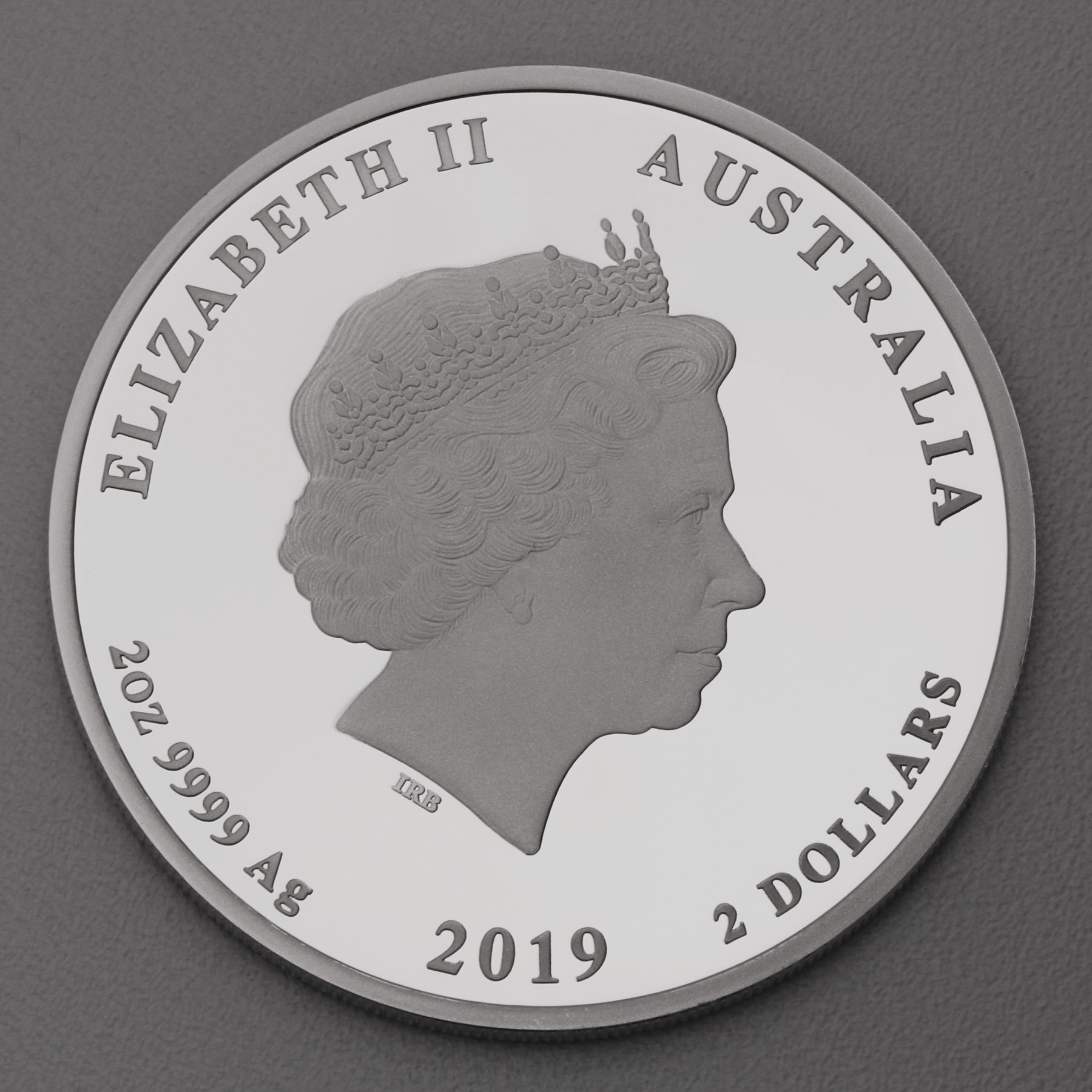 Silbermünze 2oz "Schwein" 2019 (koloriert) Lunar II – Year of the Pig (Australien) - Detailansicht 1