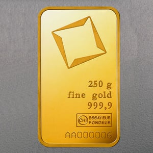 Goldbarren 250g VALCAMBI geprägt - Hauptansicht