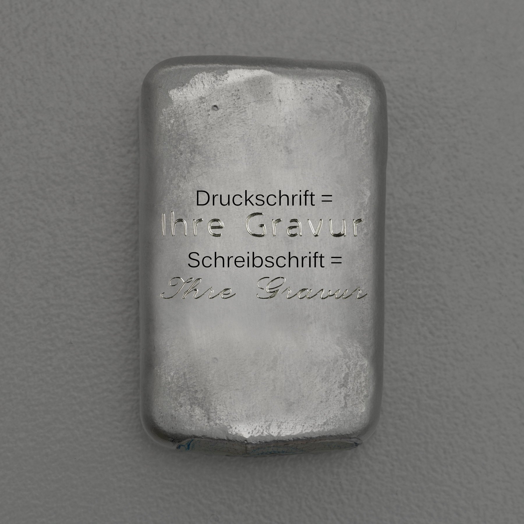 Silberbarren 100g ESG gegossen Recyclingsilber - Detailansicht 3
