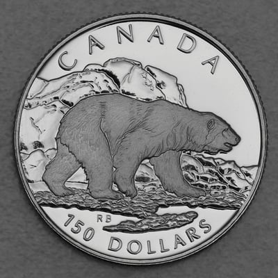 Platinmünze 1/2oz "Polar Bear" 1990 Wildlife Canada (Kanada) - Miniaturansicht 1