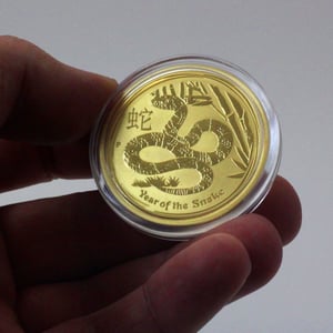 Goldmünze 1oz "Schlange" 2013 Lunar II – Year of the Snake (Australien) - Miniaturansicht 5