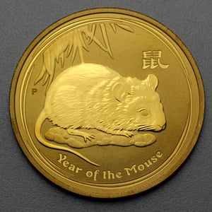 Goldmünze 1/20oz "Maus" 2008 Lunar II – Year of the Mouse (Australien) - Hauptansicht