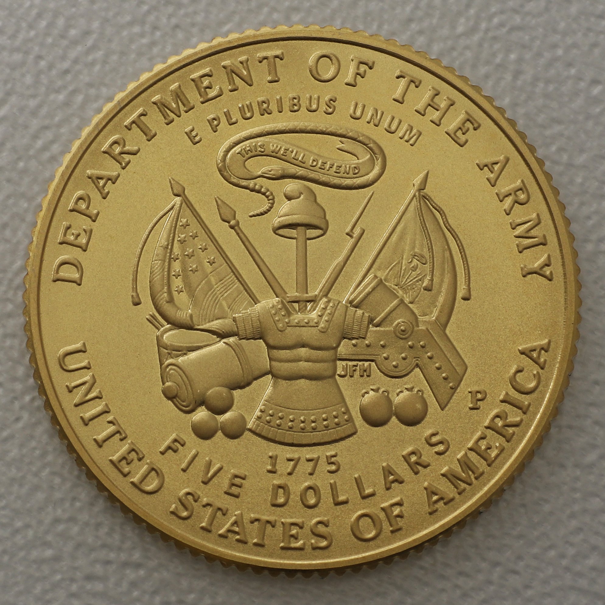 Goldmünze 5 Dollar "US Army" 2011 (USA) - Detailansicht 1