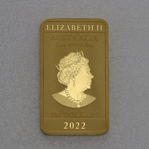 Gold Münzbarren 1oz "Rectangular Dragon" 2022 (Australien) - Miniaturansicht 2