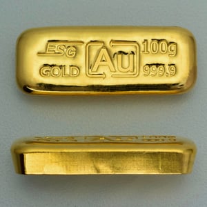Goldbarren 100g Au-Gussbarren, Feingold - Miniaturansicht 5