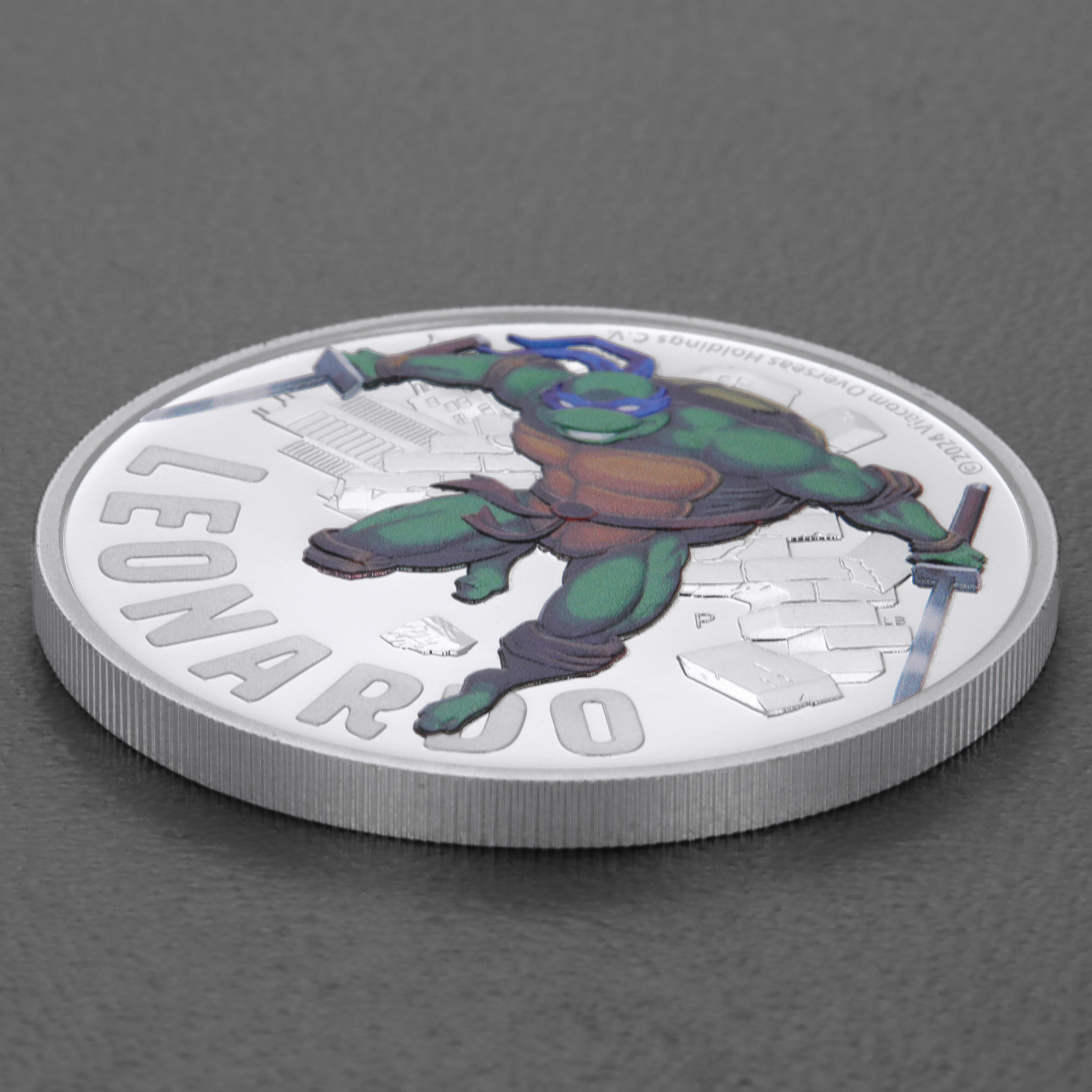 Silbermünze 1oz "Leonardo" 2024 (PP/koloriert) Teenage Mutant Ninja Turtles™ (Tuvalu) - Detailansicht 2