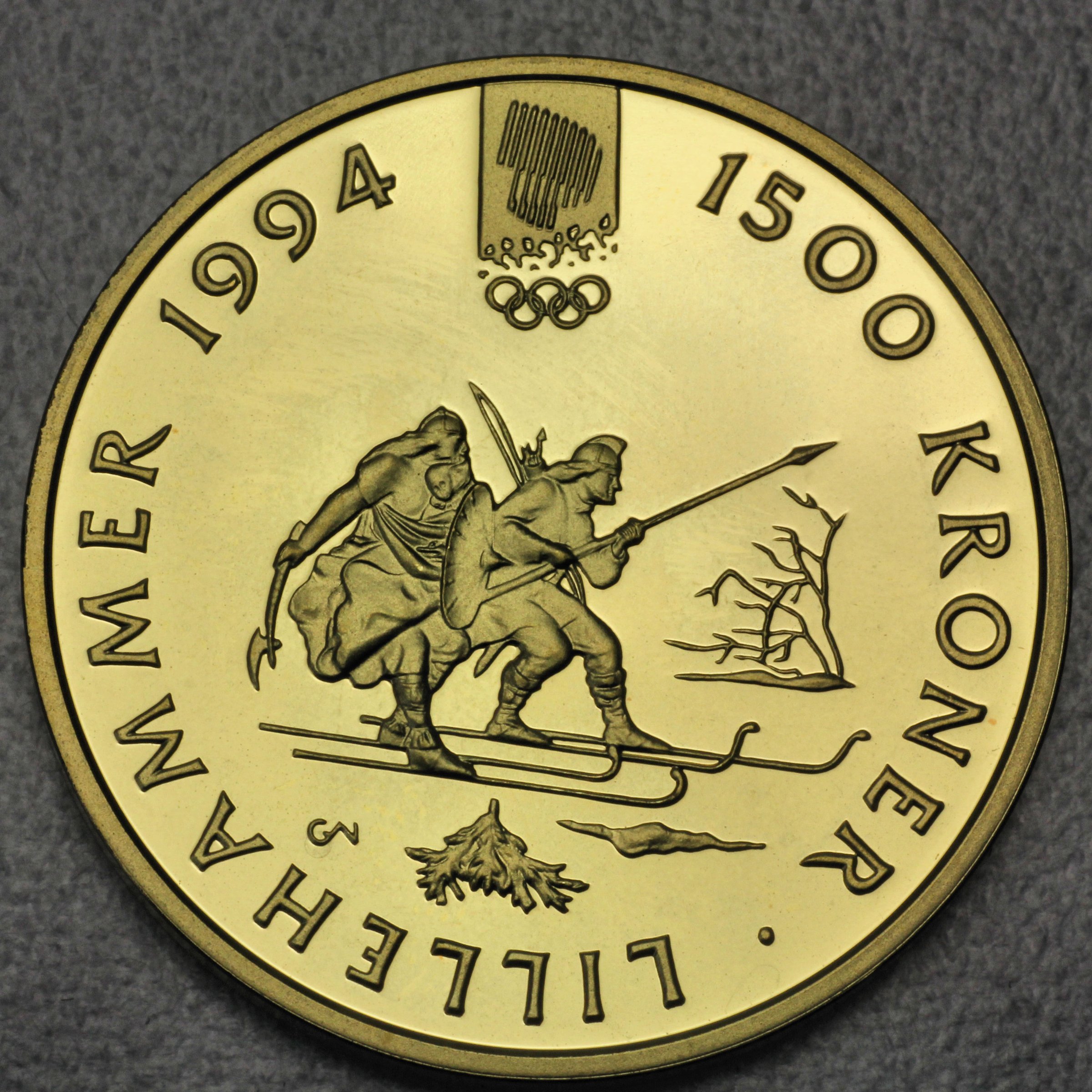 Goldmünze 1500 Kroner "Birkebeinen" 1992 (Norwegen) - Hauptansicht