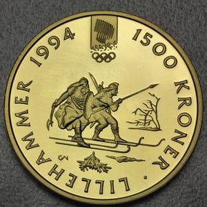 Goldmünze 1500 Kroner "Birkebeinen" 1992 (Norwegen) - Miniaturansicht 1