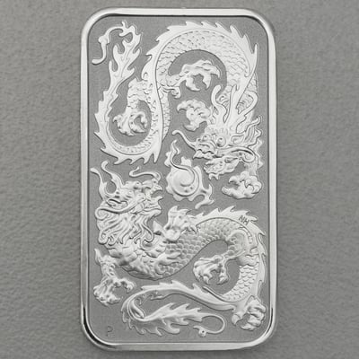 Silber Münzbarren 1oz "Rectangular Dragon" 2020 (Australien) - Miniaturansicht 1