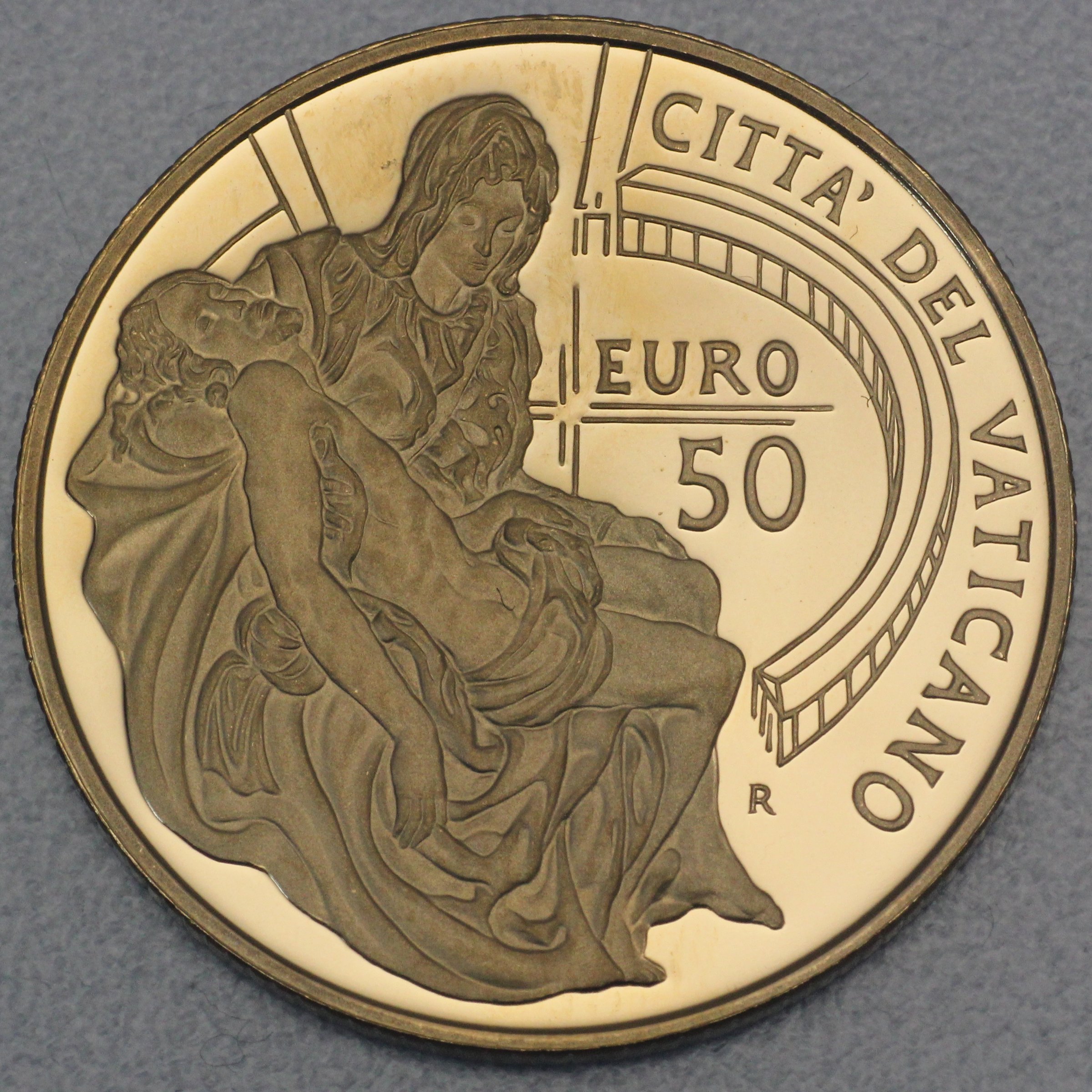 Goldmünze "50 Euro - 2008" La Pieta (Vatikanstadt) - Hauptansicht