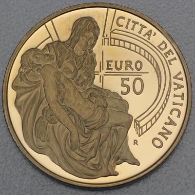 Goldmünze "50 Euro - 2008" La Pieta (Vatikanstadt) - Hauptansicht