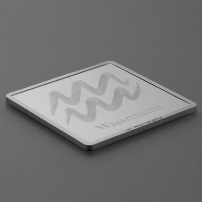 Silberbarren 1oz "Sternzeichen Wassermann" Gravurbarren quadratisch - Miniaturansicht 3