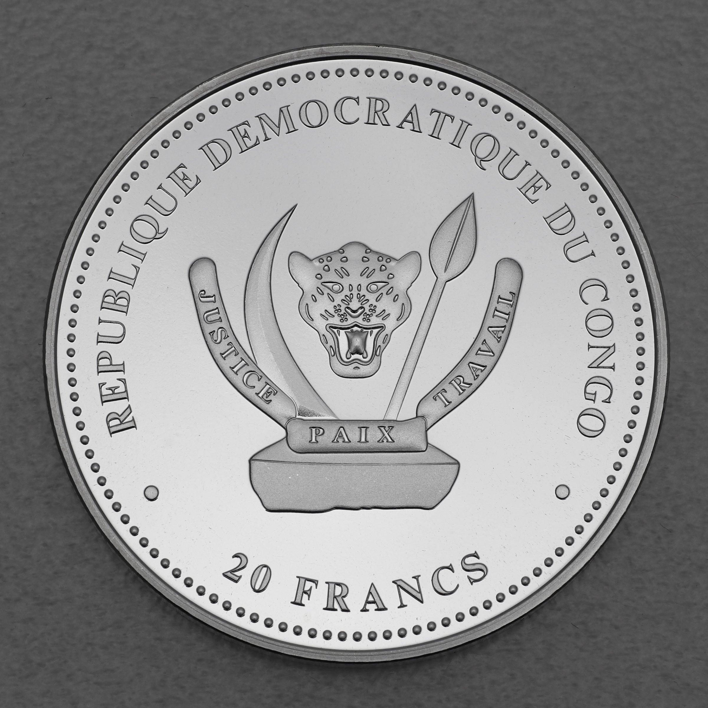Silbermünze 1oz "Braunbär" 2019 Predators (Kongo) - Detailansicht 1