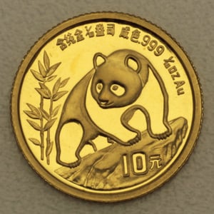 Goldmünze 1/10oz "Panda" 1990 (China) - Hauptansicht