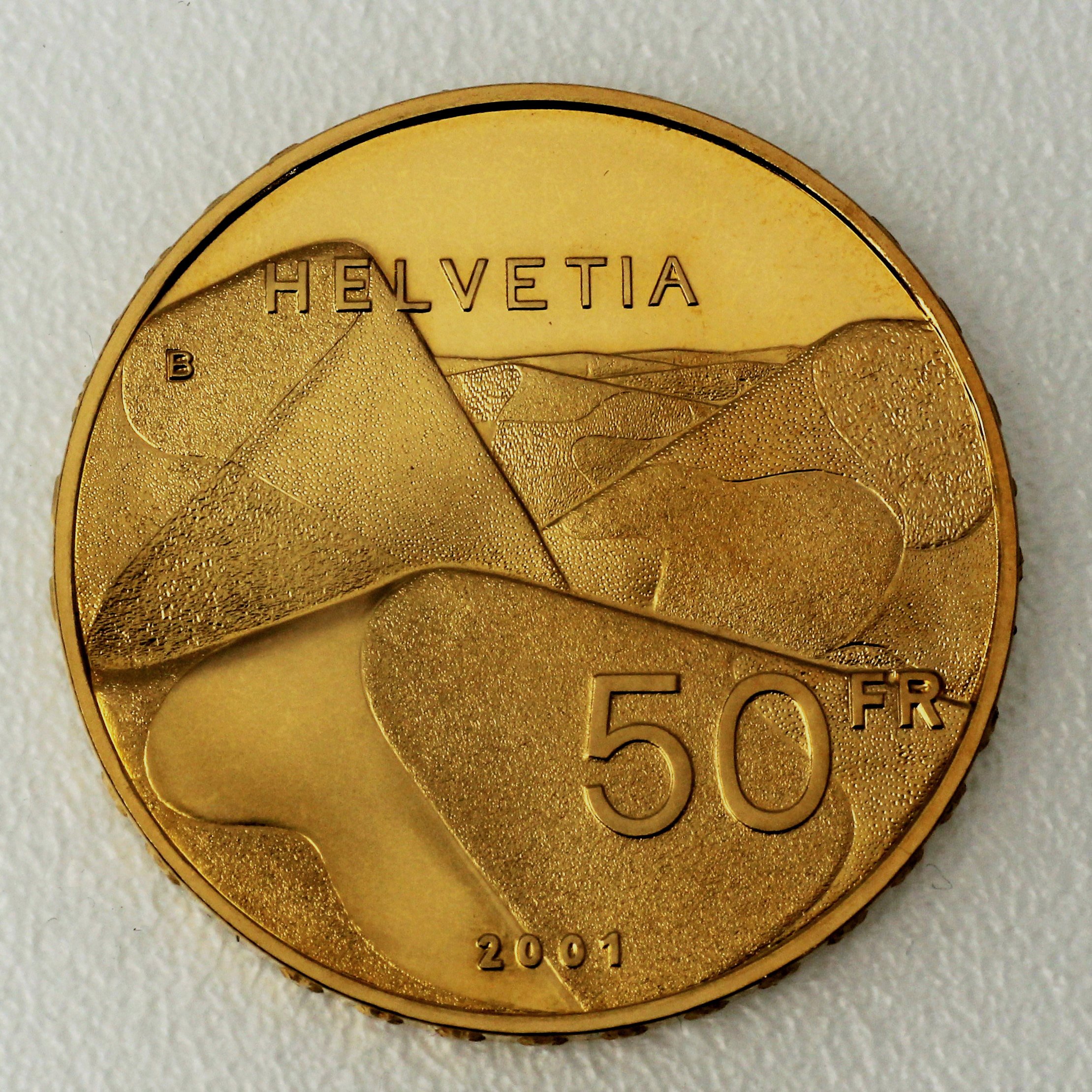 Goldmünze 50 Franken "Heidi" 2001 (Schweiz) - Detailansicht 1