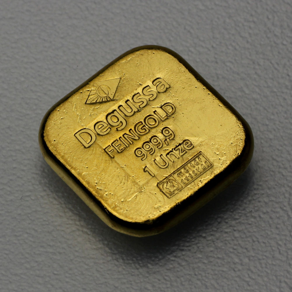 Goldbarren 1oz DEGUSSA (Gussbarren H+M) - Detailansicht 2