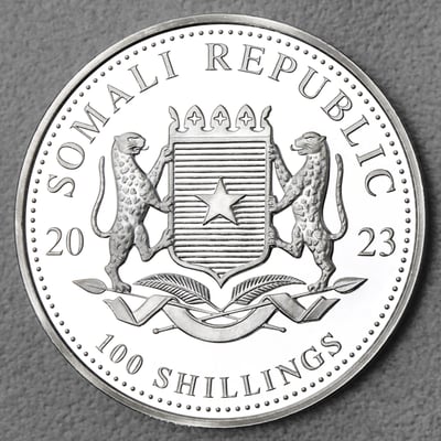 Silbermünze 1oz "Elefant" 2023 African Wildlife diff. (Somalia) - Miniaturansicht 2