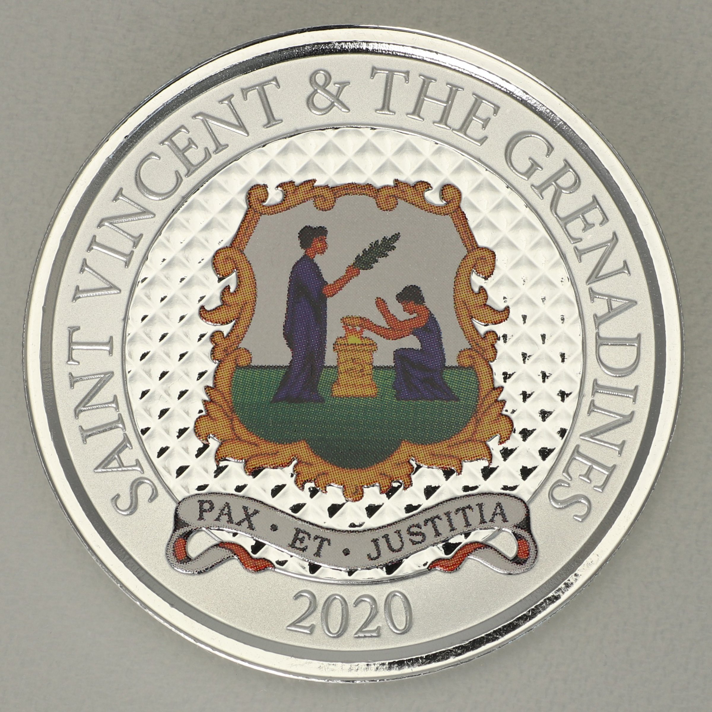 Silbermünze 1oz "Pax Et Justitia" 2020 (koloriert) Eastern Caribbean 8 (St. Vincent & die Grenadinen) - Hauptansicht