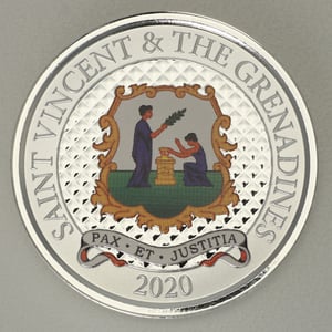 Silbermünze 1oz "Pax Et Justitia" 2020 (koloriert) Eastern Caribbean 8 (St. Vincent & die Grenadinen) - Miniaturansicht 1