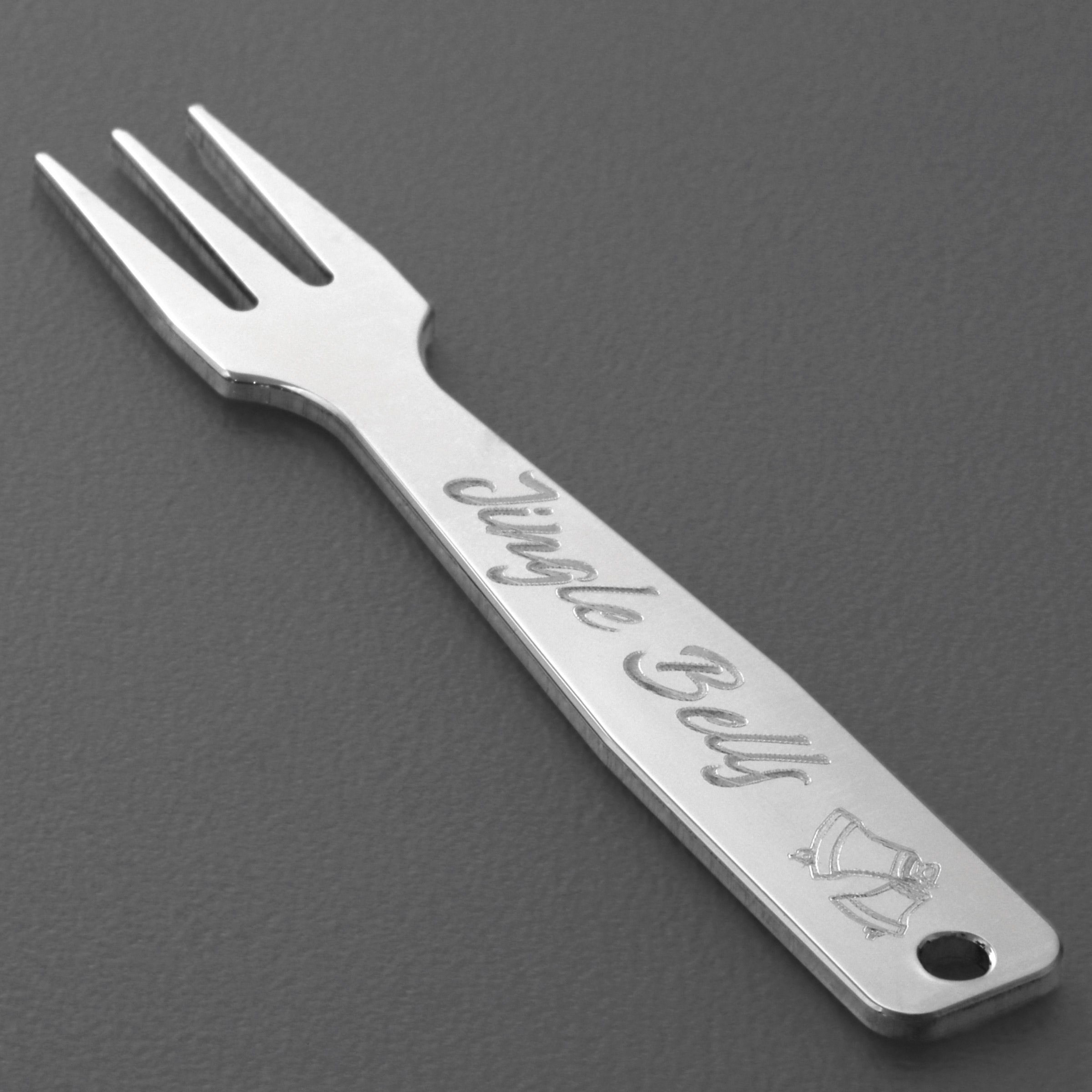 Gourmet-Gabel 4er-Set "Weihnachten" 925er Ag - Detailansicht 5