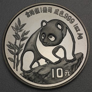 Silbermünze 1oz "Panda" 1990 (China) - Miniaturansicht 1