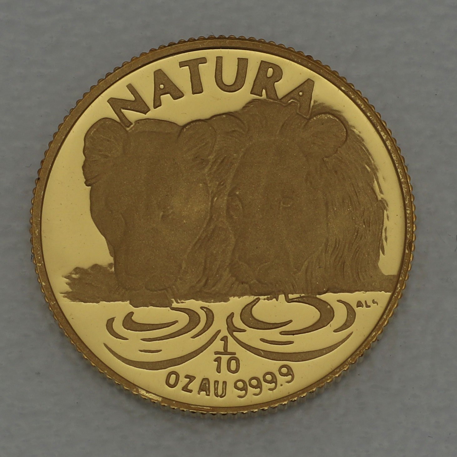 Goldmünzen "The Lion" 1994 Natura Set 4-teilig Big Five (Südafrika) - Detailansicht 1