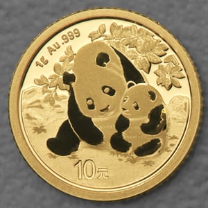 Goldmünze 1g "Panda" 2024 (China) - Hauptansicht