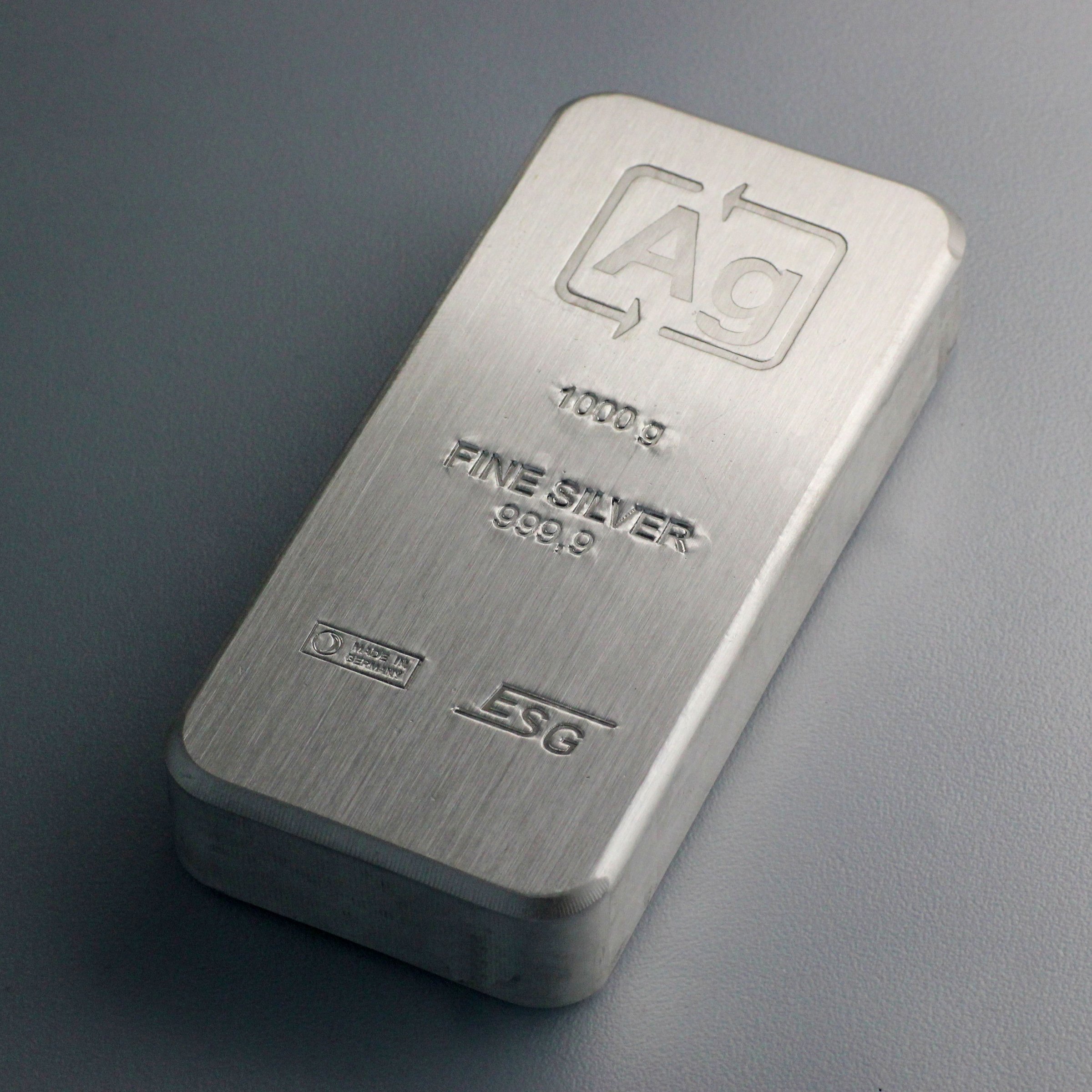 Silberbarren 1kg (Ag), Strangguss - Detailansicht 1
