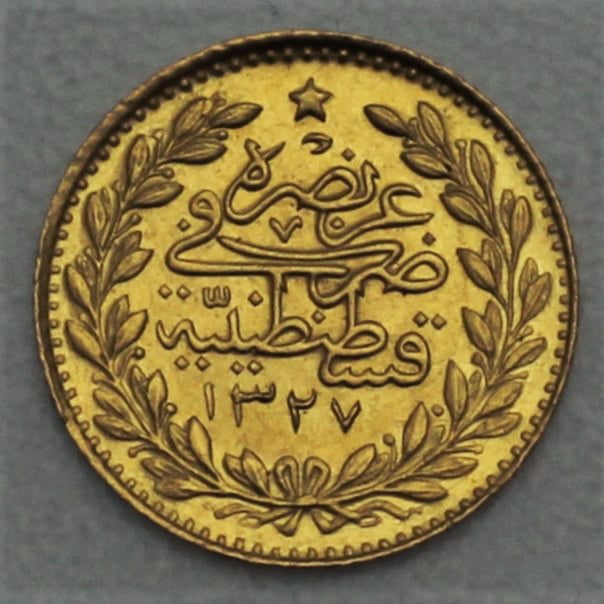 Goldmünze 25 Piaster "Tughra" (Türkei) - Hauptansicht