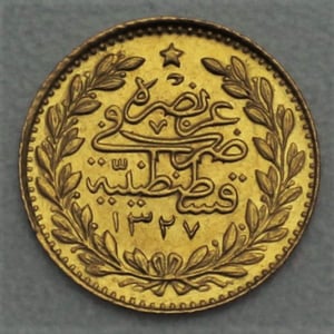 Goldmünze 25 Piaster "Tughra" (Türkei) - Hauptansicht