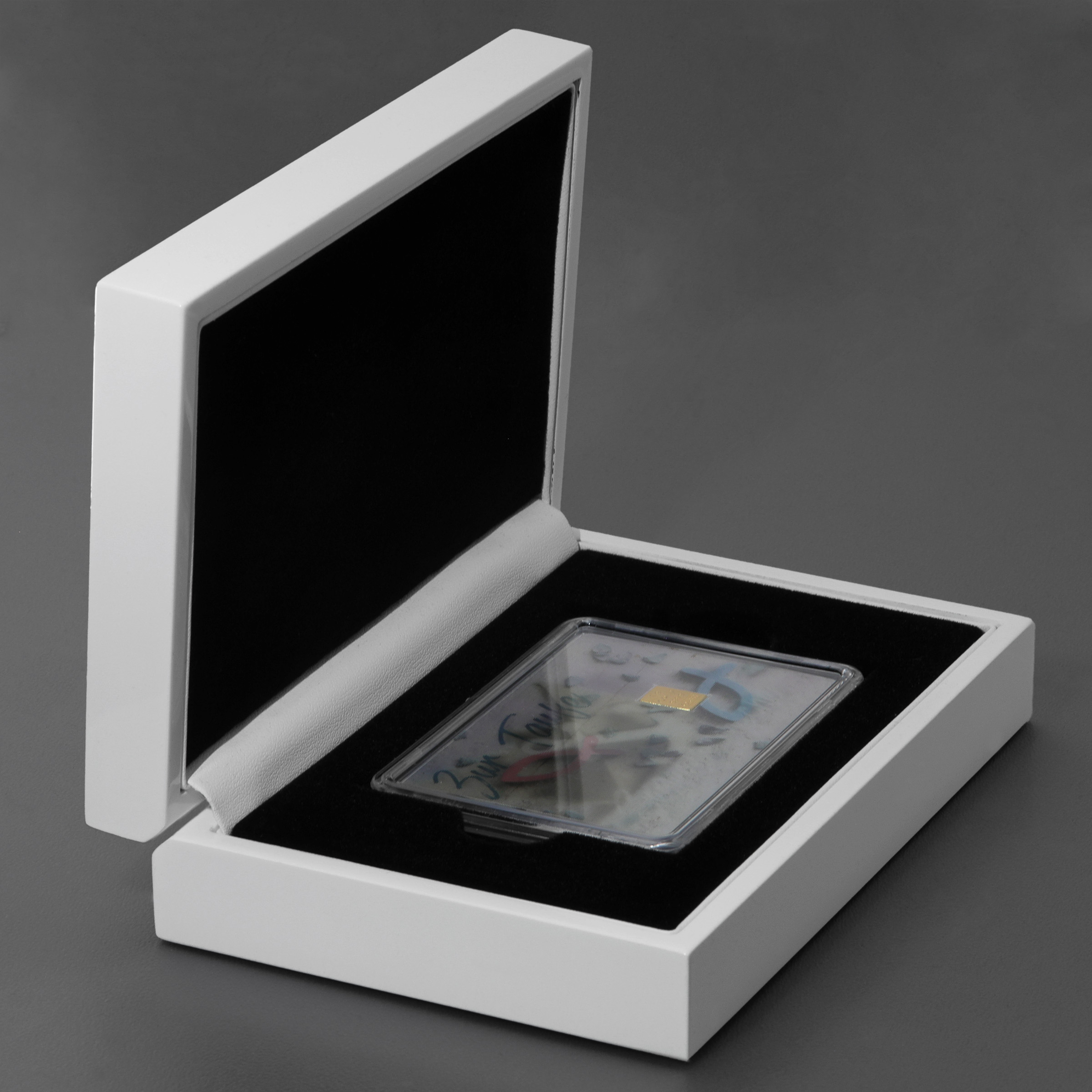 Luxus-Geschenkbox "Hochglanz weiß" (14,8x10,2cm) - Detailansicht 7