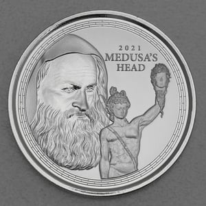 Silbermünze 1oz "Perseus" 2021 Kopf der Medusa diff. (Gibraltar) - Hauptansicht