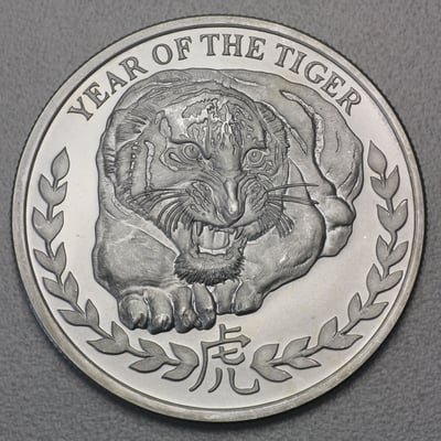 Silbermünze 1oz "Tiger" 2010 Somaliland Lunar – Year of the Tiger (Somalia) - Miniaturansicht 1