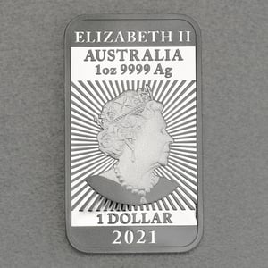 Silber Münzbarren 1oz "Rectangular Dragon" 2021 (PP) (Australien) - Miniaturansicht 2