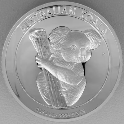 Silbermünze 5oz "Koala" 2020 (PP/HR) (Australien) - Miniaturansicht 1