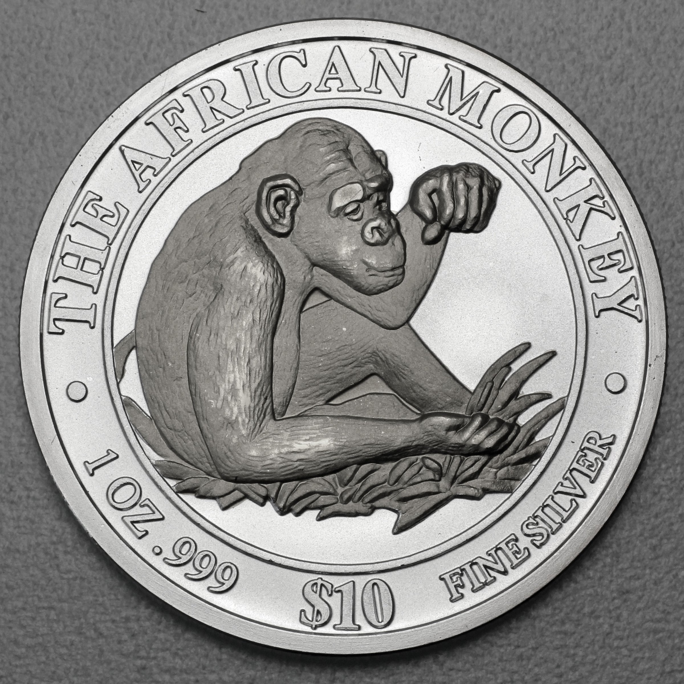 Silbermünze 1oz "Affe" 2002 The African Monkey (Somalia) - Hauptansicht