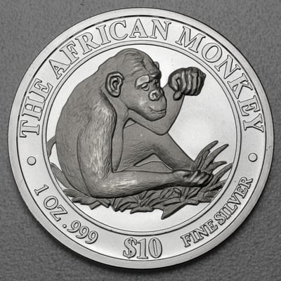 Silbermünze 1oz "Affe" 2002 The African Monkey (Somalia) - Miniaturansicht 1