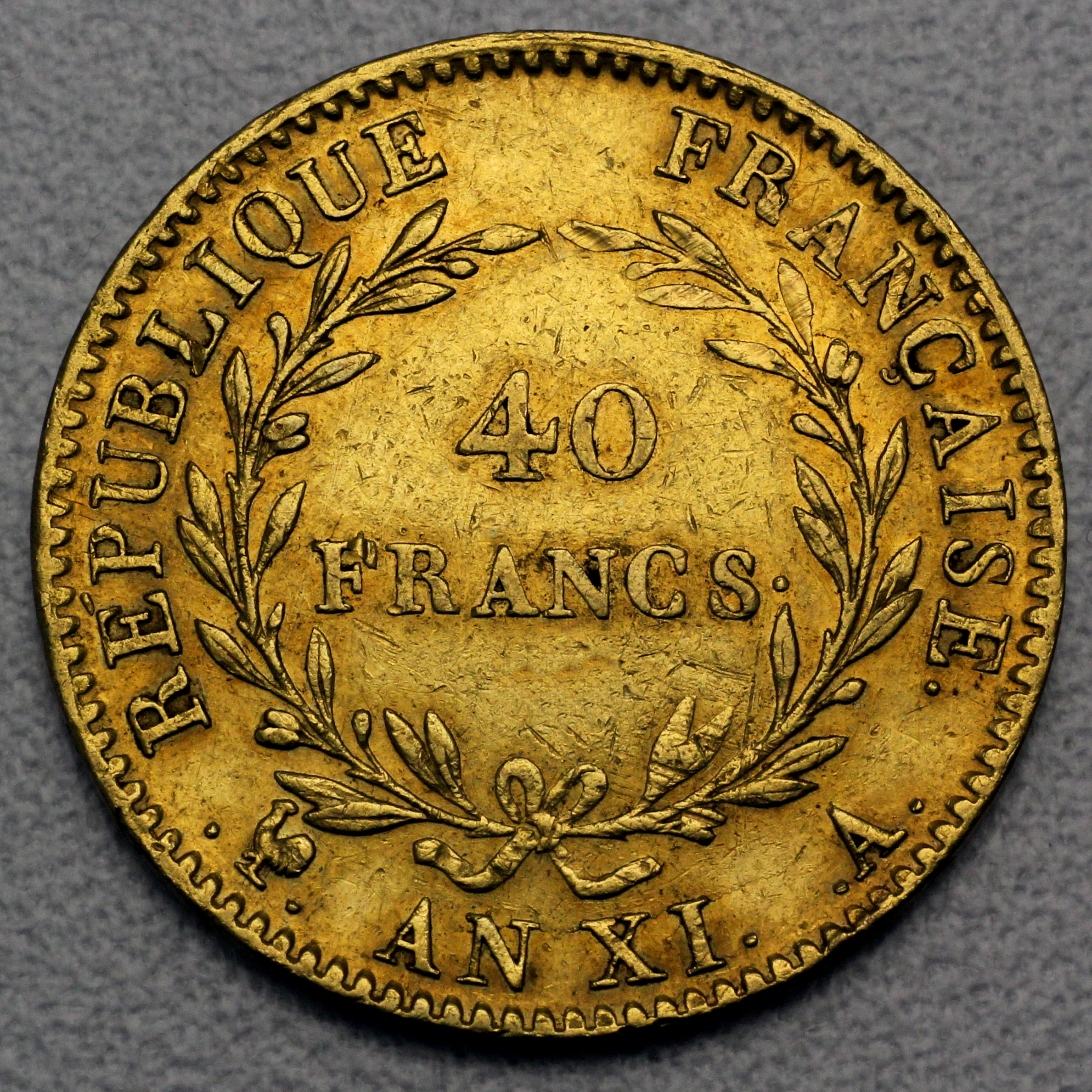 Goldmünze 40 Francs "Bonaparte Premier Consul" (Frankreich) - Detailansicht 1