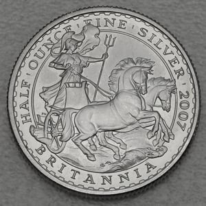 Silbermünzen 6 x 1/2oz "Britannia" 2007 (Satin PP) 20th Anniversary Set – 6-teilig (Großbritannien) - Miniaturansicht 6