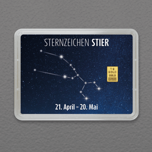 Goldbarren 1g "Sternzeichen: Stier" (Flip) - Hauptansicht