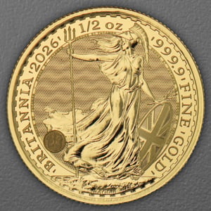 Goldmünze 1/2oz "Britannia" aktueller Jahrgang (Großbritannien) - Hauptansicht