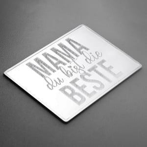 Silberbarren 100g "Mama, du bist die Beste" Gravur-Silbertafel - Miniaturansicht 3